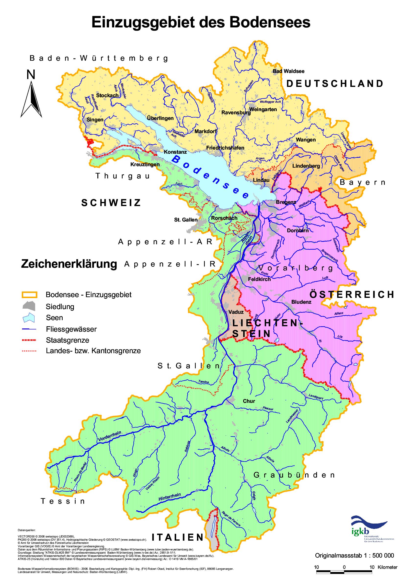 Einzugsgebiet Bodensee